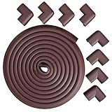 NoYuo コーナーガード 4.6M コーナークッション 8個 ブラウン 赤ちゃん ご年配の方 けが防止 厚手 ベビー 乳幼児 老人 安全対策 テーブル 家具の角 安全 取付簡単 セーフティーグッズ