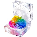 【Amazon.co.jp 限定】 母の日限定 TEATSIGHT プリザーブドフラワー ミニアレンジ ジュエリーケース入り スワロフスキー 羽根 ( カーネーション レインボー )