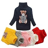 VIFUUR キッズベアタートルネックセーター男の子ガールズニットセータークリスマス ブラック 100 CM