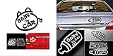 BABY IN CAR シリーズ かわいい デカール ステッカー リア ウィンドウ (ぶたのしっぽ PIG TAIL(Black)) [並行輸入品]