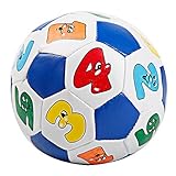 Chinateraベビー子供早期教育おもちゃソフトPUミニスポーツフットボール数字ベルボール子供の、色ランダムに(セットof 2 )