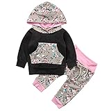 (プタス)Putars ベビー服 子供服 上下セット パーカー 長袖 女の子 花柄 面白い 可愛い 春 秋 スポーツ 運動会 旅行 記念日 プレゼント 3-18ヶ月