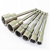 8 mm 、 19 mm の六角ナットドライバーセットソケットビットアダプタコネクタ電源ドリルエアツールの