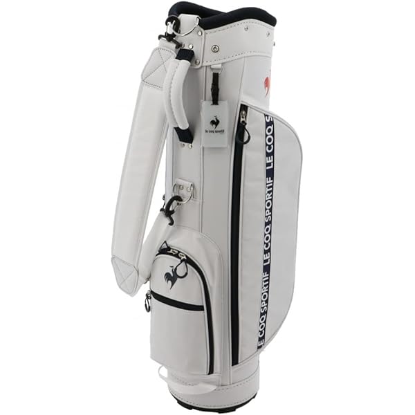 LE COQ GOLF ルコックゴルフ キャディバッグ ホワイト ゴルフ ルコック Le coq sportif フード一体型 軽量 コンパクト キャディ