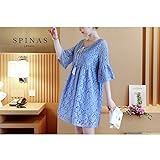 Spinas(スピナス) マタニティ ウェア ワンピース タッセル レース 花柄 全３色（ピンク、イエロー、ブルー）