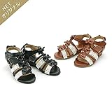 dolcina(ドルチーナ) レース３連リボンサンダル (13～20cm) キムラタンの子供服 (52111-171a) キャメル 14