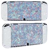 Switch Oled ケース Switch有機elモデル ケース スイッチ 有機elモデル ケース ニンテンドースイッチ有機el カバー Switch 有機elモデル 用ケース スイッチ有機elモデル ケース 大理石 貝殻紋 シェルパターン デコ可能 貝殻風 偏光色 キラキラ紙 光沢紙 カラー貝