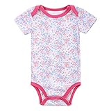 Decdeal ベビーロンパース ボディスーツ 100％コットン 半袖 ユニセックス 新生児服 0-12M