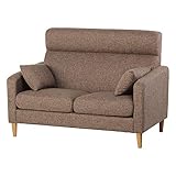 IDC OTSUKA ソファ ブラウン 133x84x96cm 張地/布ブラウン色 脚/ナチュラル色 123