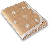 はぐまむ hugmamu 日本製 ガーゼケット 5重 M (ベビーサイズ) リトルパーティー オレンジ (キノコ) 1513-12