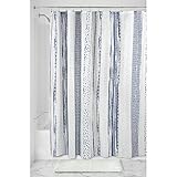 InterDesign プリント シャワーカーテン 布製 Geometric 180 x 180cm 60820EJ