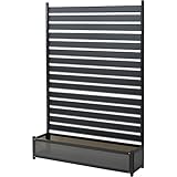 山善 ガーデンマスター アルミプランターフェンス(幅120高さ180) KAPF-1218(DBR) ダークブラウン