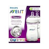 1パックAvent 9オンスの天然ボトル2 (Philips Avent) - Avent 9oz Natural Bottle 2 per pack [並行輸入品]
