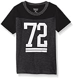 French Toast Big Boys' S/S Football Graphic Tee Charcoal Heather Large [並行輸入品]