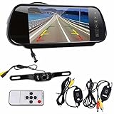 7" LCD Mirror Monitor+Wireless Car Reverse Rear View Backup Camera Night VisionCar Rearview monitor 