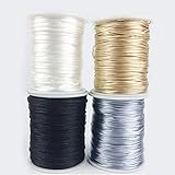 Mamimami Home サテンナイロンコード DIY 歯固め 歯がため おしゃぶり ガラガラ ママ　看護授乳ネックレス　アクセサリー コットンロープ 4個/ゼント [BPAフリー][FDA認可済]