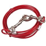 Chocople ロングリード 係留 ランナーケーブル 犬 5mm レッド (5m)