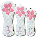 ゴルフ ヘッドカバー おしゃれ で かっこいい キルティングヘッドカバー カラバリ豊富な5色展開 高級キルティング素材と洗練されたデザインで大人スタイル (hibiscus・トロピカルホワイト, FW用)