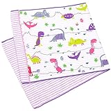 今治タオル きょうりゅう 片面ガーゼ ベビータオル isso ecco (フェイスタオル, パープル)