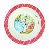 Peter Rabbit Melamine Bowl Red Spot Rim by Petit Jour