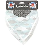 ウィーゴアミーゴ Weegoamigo 2ピースビブセット バンダナビブ 2枚セット 2pc Bib Set Blue Clouds