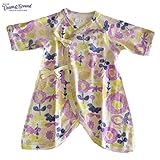 オーシャンアンドグラウンド｜ベビーコンビ肌着｜FLOWER DAYS柄｜パープル