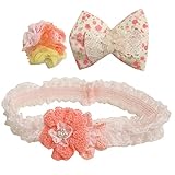 MIKIHOUSE FIRST(ミキハウスファースト)お花のモチーフ ヘアアクセサリー３点セット －－－,ピンク（08）