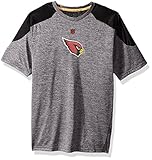 NFL Arizona Cardinals Boys Youth「ガンマ」半袖パフォーマンスTシャツ、スチールグレー、S ( 8 )
