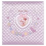 【お子様の誕生記念に刺繍アルバムを作成致します/ア-OLB-807】フエルアルバム ワンダフルベビー ピンク Lサイズ