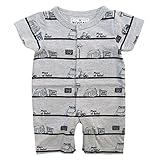 (ポスター) POSTAR アウトドア総柄ロンパース　杢グレー　80cm