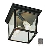 Trans Globe Lighting 4905 SWI 6-1/2-Inch 3-Light Outdoor Flushmount, Swedish Iron [並行輸入品]
