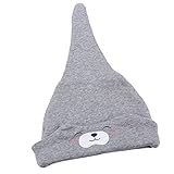 Lovoski ベビー　赤ちゃん　綿　通気性　柔らかい　睡眠帽子　ビーニー　帽子　ハット　全3色 - グレー