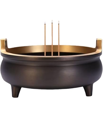 Amazon｜仏壇屋 滝田商店 仏具 香炉 机上香炉 黒色 6寸 胴径18.6cm×高