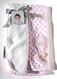 Blankets & Beyond Soft Pink Dots Hot Air Balloon Reversible Baby Blanket by Blankets and Beyond