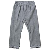 《H28年秋冬物》(日本製) Pample Mousse(パンプルムース) フライススパン長丈裾レーススパッツ 95cm /GY NO.DP-63302