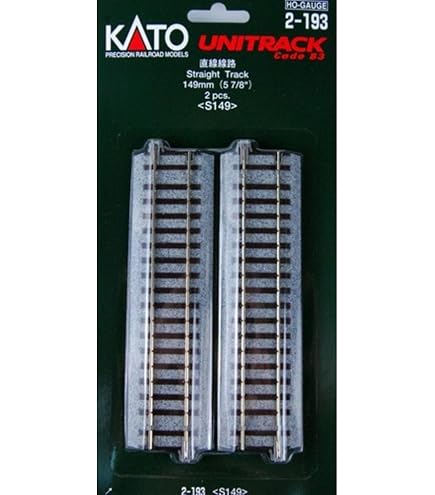 Amazon | KATO HOゲージ HO 6番ポイント補助直線線路97mm 4本入 2-192