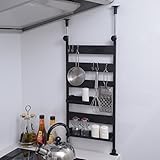 山善(YAMAZEN) 突っ張りキッチンラック 幅31.5 RTK-30(BK) ブラック