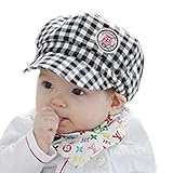 黒と白 - かわいいフクロウのラベルデザインとTopTieベビータータン野球帽ベレー帽