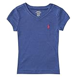 ポロ ラルフローレン Tシャツ 半袖 キッズ 女の子 ベビー Vネック クルーネック Cotton tee （サイズ：2、カラー：OLD ROYAL） Polo Ralph Lauren [並行輸入品