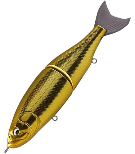 リバースエッジビッグベイトルアー 魚型 グリーン/イエロー スプールエッジネット