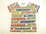 TARKER ターカー　電車ボーダー柄半袖Ｔシャツ　OW (130)