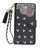 「kaupili」Galaxy S24 ultra SC-52E docomo au専用 ケース 鏡/ミラー付き カード収納 スタンド機能 手帳型 お財布機能付き 化粧鏡付き(B18-2-MQT-Y1)
