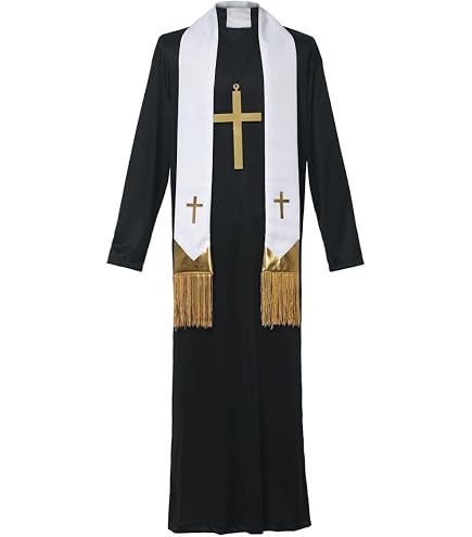 Amazon.co.jp: [ANDHOM] 神父牧師 司祭司教 ローブ 法衣 カソック 祭服