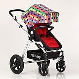 (ヘラサ)Herasa　両対面ベビーカー　ハイシート　ベビーバギー　折りたたみ　振動・吸収　通気性よい　UVカット「対象月齢：0ヶ月～36ヶ月」 (2)