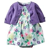 カーターズ carter's アパレル baby line 女の子2点セット ボレロ ワンピ パープル ホワイト 花柄 綿 121G472 【並行輸入品】 6ヶ月