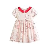 (プタス)Putars ベイビー服 子供服 女の子 ワンピース ドレス 半袖 猫柄 可愛い オシャレ プリンセス 通園 発表会 旅行 記念日 プレゼント 2-7歳