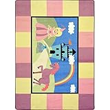 Joy Carpets Kid Essentials Active Play & Juvenile Lil' Princess Rug Multicolored 5'4 x 7'8 [並行輸入品]