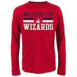 NBA 少年 ユースサイズ ボーイズ チームカラー "公式" 長袖 パフォーマンスTシャツ M(10-12) レッド