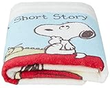 西川 リビング スヌーピー 中空糸使用 タオルケット ソフト柄 ホワイト