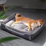 噛んでも破れない犬用ベッド オックスフォード生地 清掃しやすい ペットベッド 犬 クッション性が 高反発 滑り止め 四季通用 犬のベッド 通気 防水 快適で ペット ベッド 猫 小型犬 中型犬 大型犬 5つのサイズ L A